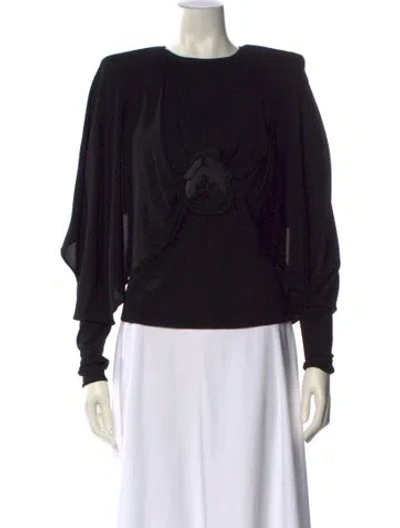 Pre-owned Saint Laurent 2022 Crew Neck Blouse In Black