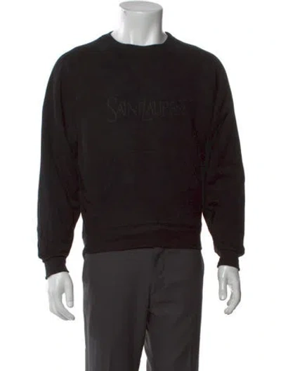Pre-owned Saint Laurent 2022 Crew Neck Sweatshirt In Black
