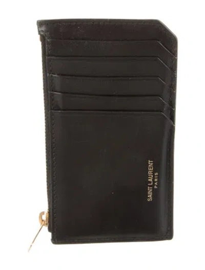 Pre-owned Saint Laurent 2022 Fragments Wallet In Black