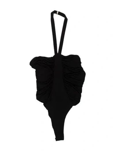 Pre-owned Saint Laurent 2022 Halterneck Bodysuit W/ Tags In Black