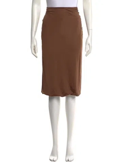 Pre-owned Saint Laurent 2022 Knee-length Skirt W/ Tags In Brown