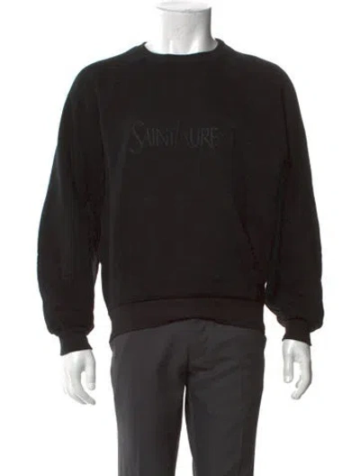 Pre-owned Saint Laurent 2022 Logo Sweatshirt In Black