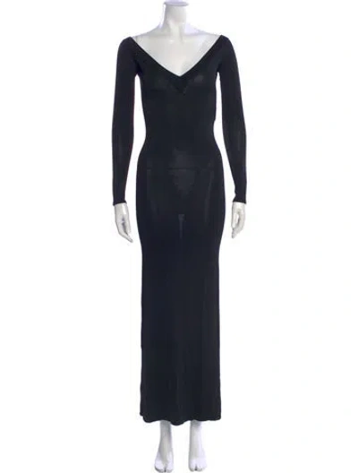 Pre-owned Saint Laurent 2022 Long Dress In Black