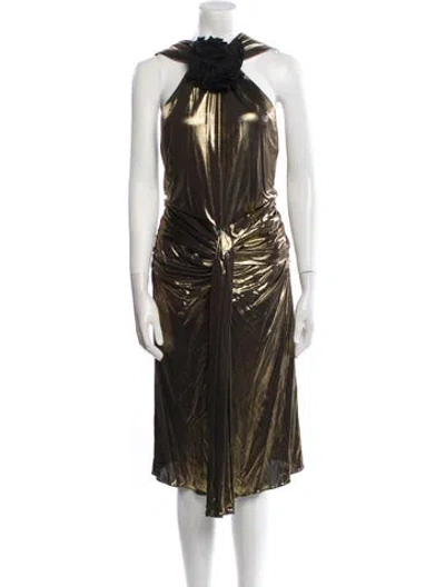 Pre-owned Saint Laurent 2022 Midi Length Dress In Multi