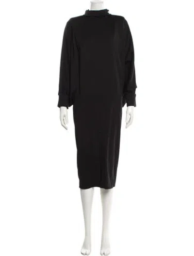 Pre-owned Saint Laurent 2022 Midi Length Dress W/ Tags In Black