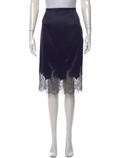 Pre-owned Saint Laurent 2022 Midi Length Skirt In Blue