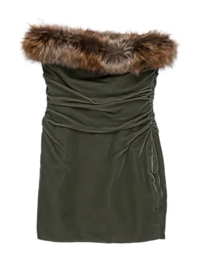 Pre-owned Saint Laurent 2022 Mini Dress In Green