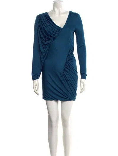 Pre-owned Saint Laurent 2022 Mini Dress W/ Tags In Blue