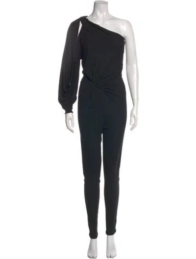 Pre-owned Saint Laurent 2022 One-shoulder Jumpsuit In Black