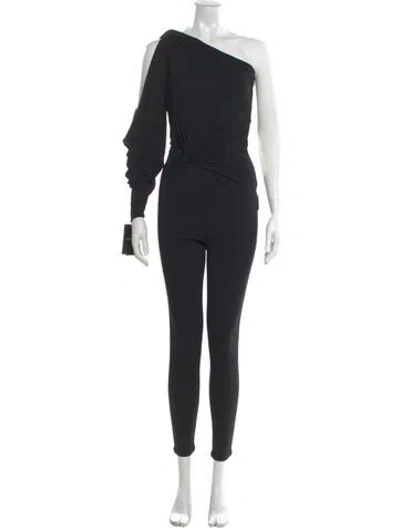 Pre-owned Saint Laurent 2022 One-shoulder Jumpsuit W/ Tags In Black