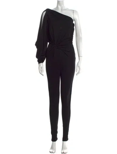 Pre-owned Saint Laurent 2022 One-shoulder Jumpsuit W/ Tags In Black