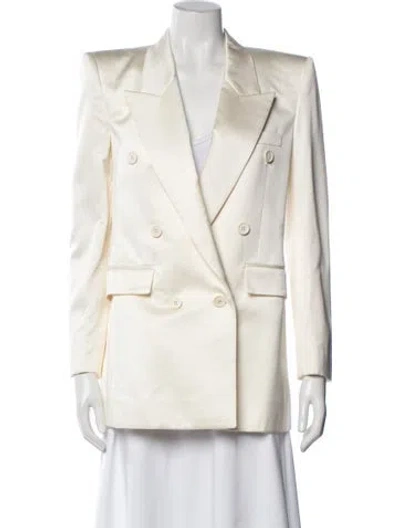 Pre-owned Saint Laurent 2022 Silk Blazer W/ Tags In Neutral