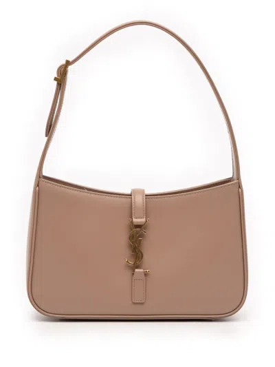 Pre-owned Saint Laurent 2022 Smooth Calfskin Le 5 A 7 Shoulder Bag In Brown