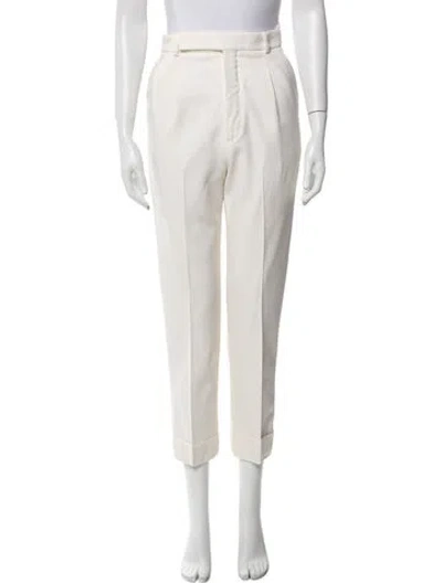 Pre-owned Saint Laurent 2022 Straight Leg Pants In White