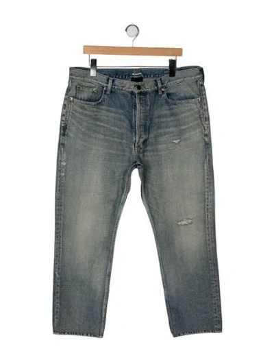 Pre-owned Saint Laurent 2022 Straight-leg Jeans In Blue