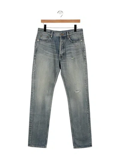 Pre-owned Saint Laurent 2022 Straight-leg Jeans In Blue