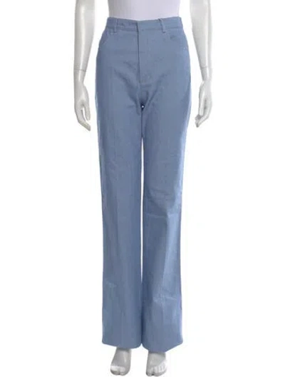 Pre-owned Saint Laurent 2022 Wide Leg Pants W/ Tags In Blue