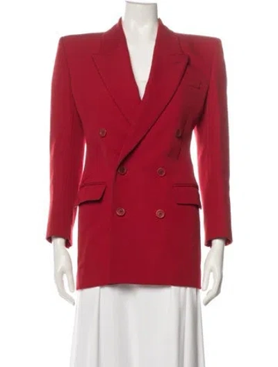 Pre-owned Saint Laurent 2022 Wool Blazer In Red