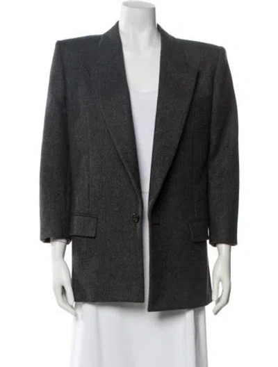 Pre-owned Saint Laurent 2022 Wool Coat In Gray