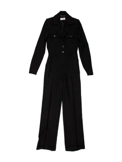 Pre-owned Saint Laurent 2022 Wool Jumpsuit In Black