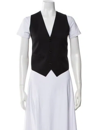 Pre-owned Saint Laurent 2022 Wool Vest In Black