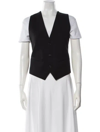 Pre-owned Saint Laurent 2022 Wool Vest In Black