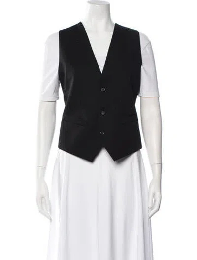 Pre-owned Saint Laurent 2022 Wool Vest In Black