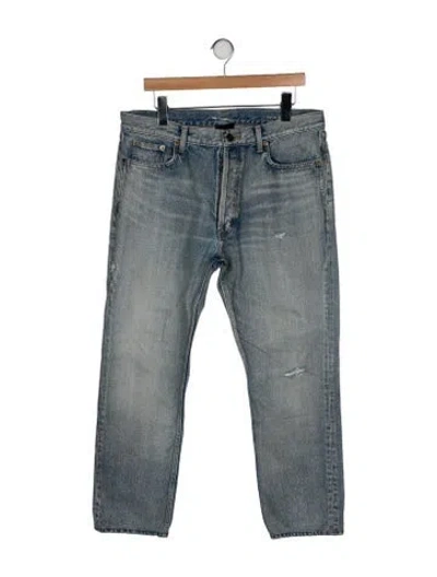 Pre-owned Saint Laurent 2022-2023 Straight-leg Jeans In Blue