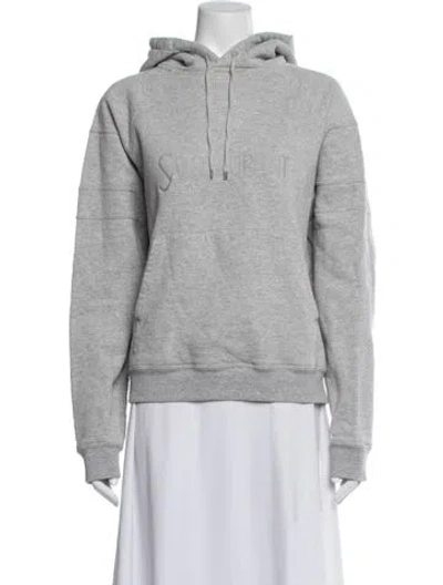 Pre-owned Saint Laurent 2023 Crew Neck Hoodie In Grey