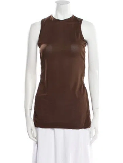 Pre-owned Saint Laurent 2023 Crew Neck Top In Brown