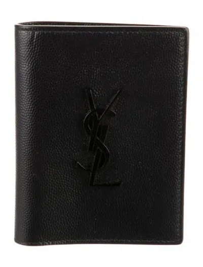 Pre-owned Saint Laurent 2023 Leather Bifold Wallet In Black
