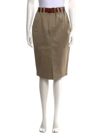 Pre-owned Saint Laurent 2023 Midi Length Skirt In Neutral
