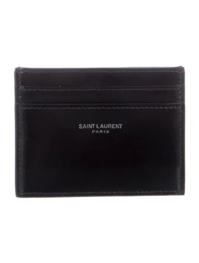 Pre-owned Saint Laurent 2023 Patent Leather Wallet In Black