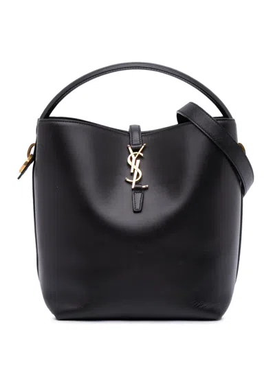 Pre-owned Saint Laurent 2023 Shiny Calfskin Le 37 Bucket Bag