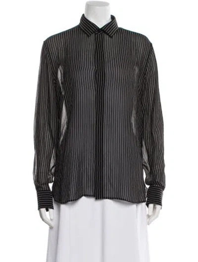 Pre-owned Saint Laurent 2023 Silk Blouse In Black