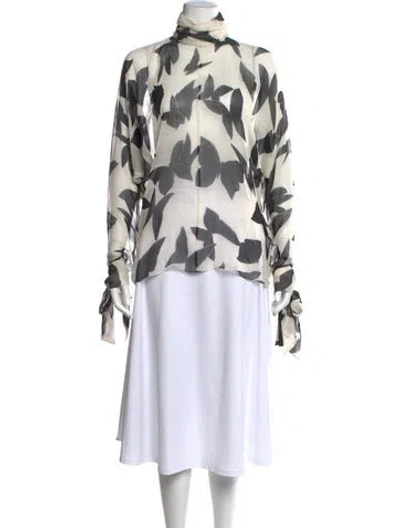Pre-owned Saint Laurent 2023 Silk Blouse In Black