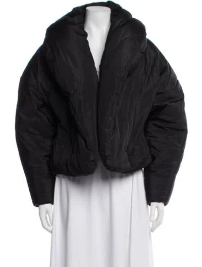 Pre-owned Saint Laurent 2023 Silk Down Coat In Black