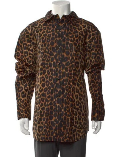 Pre-owned Saint Laurent 2023 Silk Shirt W/ Tags In Brown