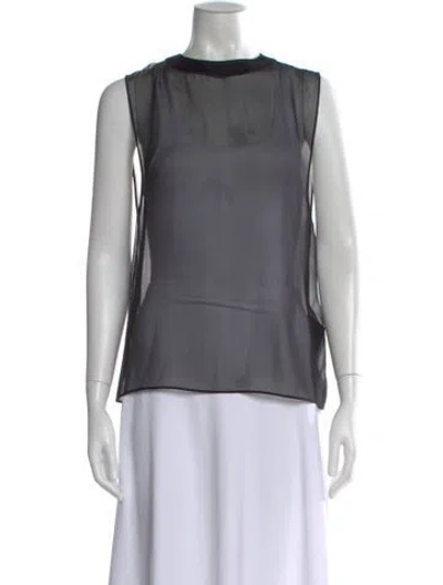 Pre-owned Saint Laurent 2023 Silk Top In Black