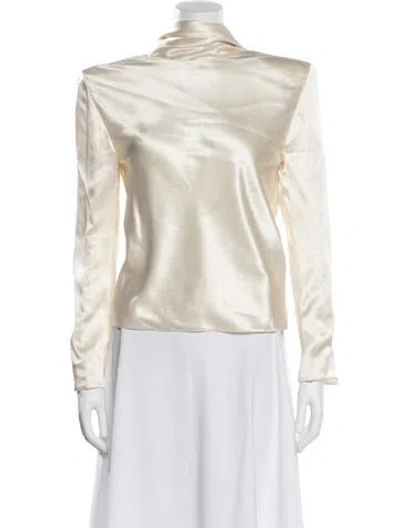 Pre-owned Saint Laurent 2023 Silk Top In Neutral