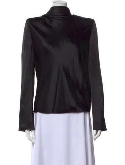 Pre-owned Saint Laurent 2023 Silk Top W/ Tags In Black