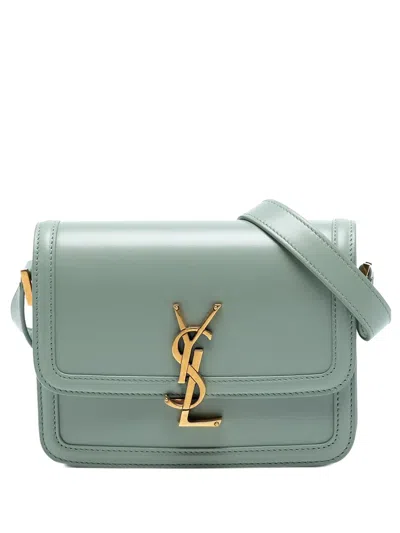 Pre-owned Saint Laurent 2023 Small Calfskin Solferino Satchel In Box Crossbody Bag In Blue