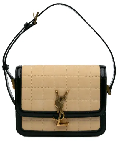 Pre-owned Saint Laurent 2023 Small Quilted Suede Solferino Satchel In Box Shoulder Bag