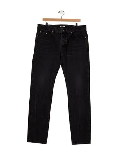 Pre-owned Saint Laurent 2023 Straight-leg Jeans In Black