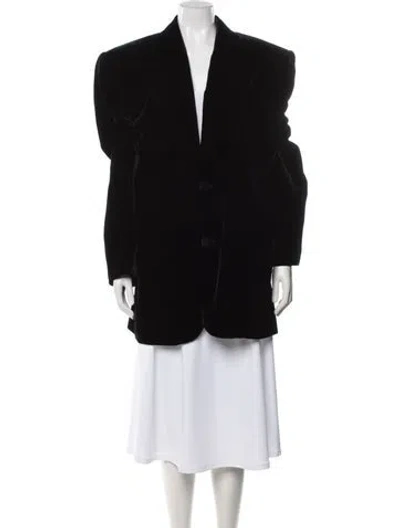 Pre-owned Saint Laurent 2023 Velvet Blazer In Black