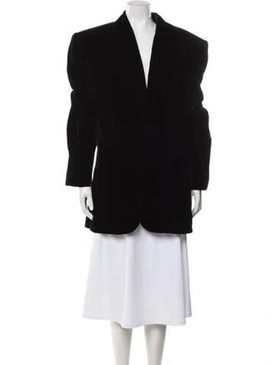 Pre-owned Saint Laurent 2023 Velvet Blazer In Black