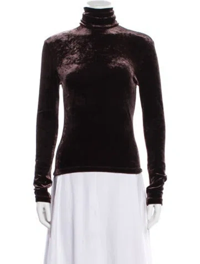 Pre-owned Saint Laurent 2023 Velvet Sweater W/ Tags In Brown