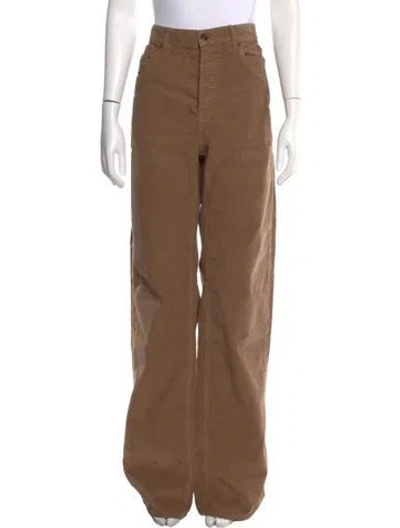 Pre-owned Saint Laurent 2023 Wide Leg Pants In Brown