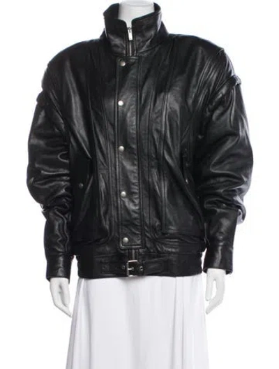 Pre-owned Saint Laurent 2023 Wool Biker Jacket In Blue