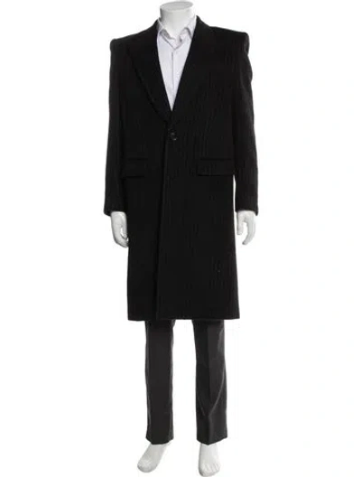 Pre-owned Saint Laurent 2023 Wool Overcoat In Black